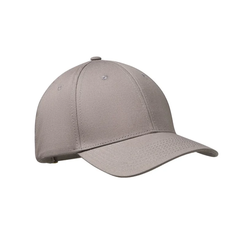 Cappellino da 6 pannelli in twill di cotone da 280gr con chiusura in acciaio regolabile