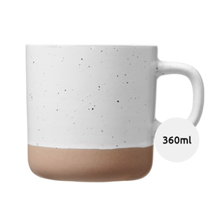 Tazza in ceramica con motivo a falò e fondo non smaltato 360ml