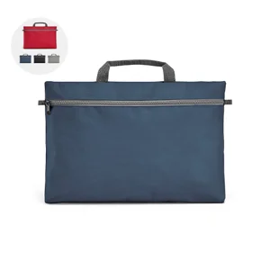 Cartella porta documenti con ampia tasca principale e chiusura a zip