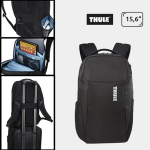 Zaino porta pc da viaggio Thule da 15.6" in poliestere riciclato con scomparto SafeZone e cinghia pettorale regolabile