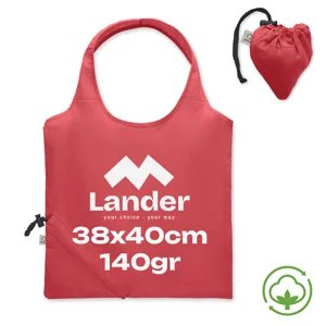 Shopper pieghevole in contone riciclato da 140g 38x40cm