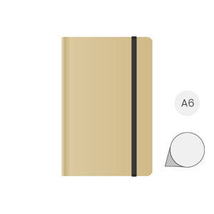Block Notes A6 con copertina in cartone e fogli bianchi