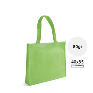 Shopper in TNT a soffietto con manici lunghi disponibile in vari colori da 80gr 40x35x7cm