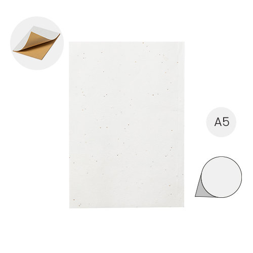 Block note A5 con copertina in carta kraft riciclata e semi di petunia a 60 fogli neutri