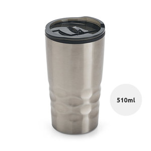 Bicchiere da viaggio in accio inox a doppio strato 510ml