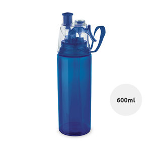 Borraccia sportiva da 600 ml con beccuccio push-pull e vaporizzatore 