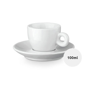 Tazzina da caffè in ceramica con piattino 100ml