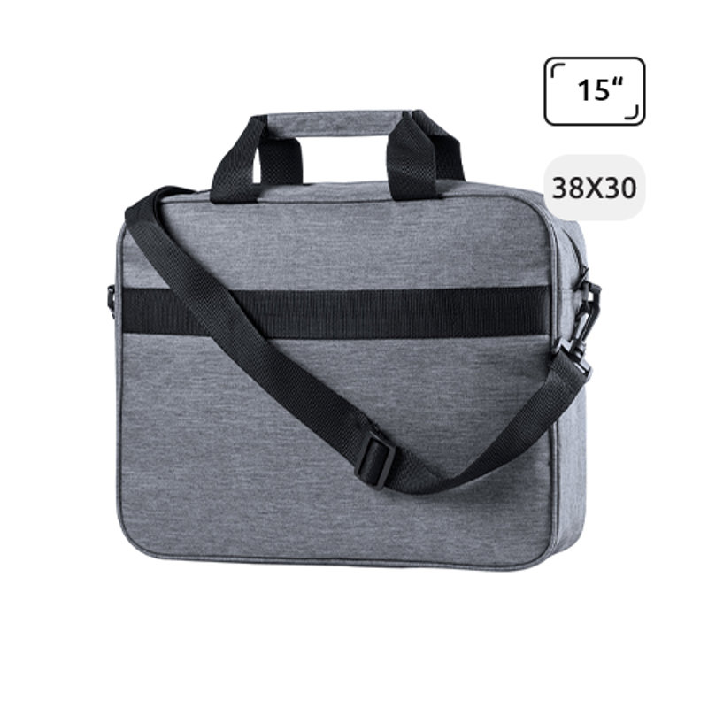 Borsa porta pc da 15" in poliestere 600D con protezione RFID e connessione USB integrata per power bank 38x9x30cm
