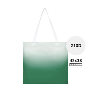 Shopper in poliestere con colore sfumato e manici lunghi 38x42cm