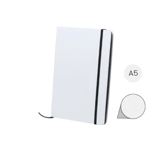 Block notes A5 con copertina in carta con fogli neutri e bordo colorato in coordinato