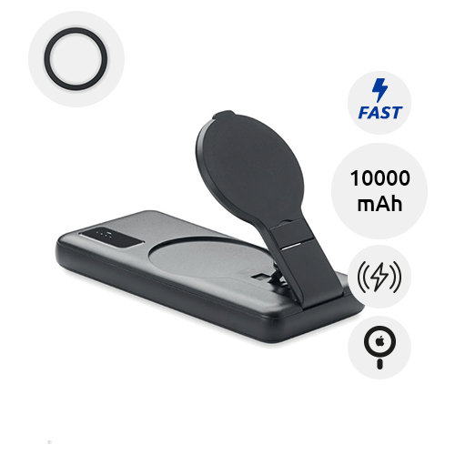 Power bank wireless magnetico 15W da 10.000 mAh con base magnetica per telefono