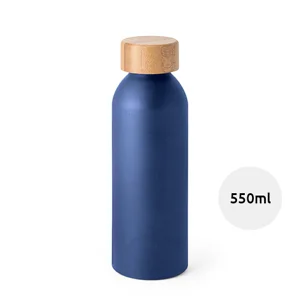 Borraccia in alluminio con finitura opaca e coperchio in bamù da 550ml