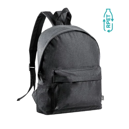 Zaino in poliestere 600D RPET con spallacci e schienale imbottiti 28x38x12cm
