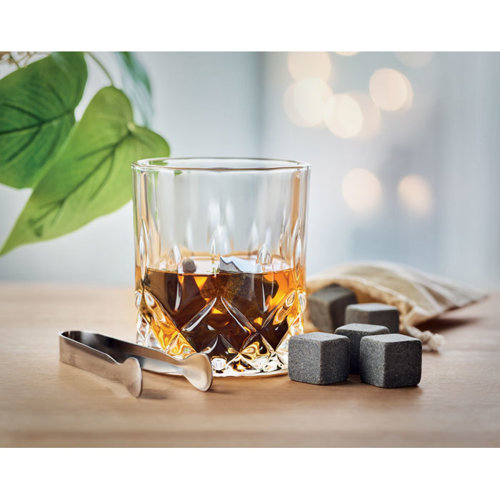 Set di bicchieri da whisky da 300ml in confezione regalo in bambù