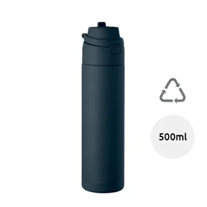 Borraccia in acciaio inox riciclato con beccuccio e manico da 500ml
