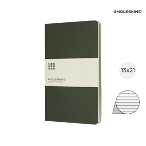 Taccuino Moleskine Cahier con angoli arrotondati e fogli a righe color avorio 13x21cm