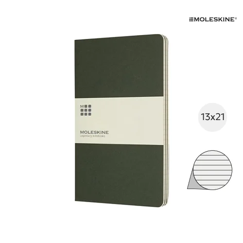 Taccuino Moleskine Cahier con angoli arrotondati e fogli a righe color avorio 13x21cm