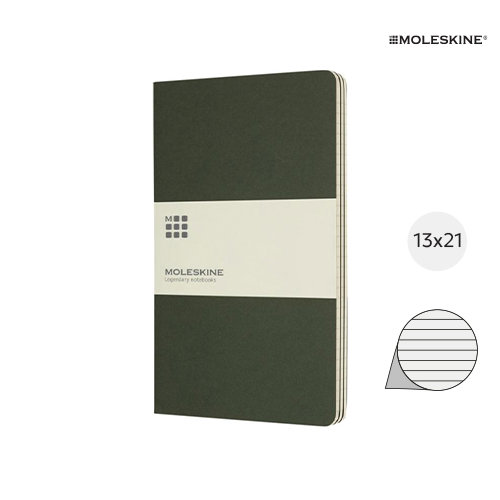 Taccuino Moleskine Cahier con angoli arrotondati e fogli a righe color avorio 13x21cm