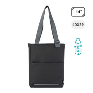 Borsa impermeabile porta PC da 14" in materiale riciclato certificato GRS 29.5x12x40cm