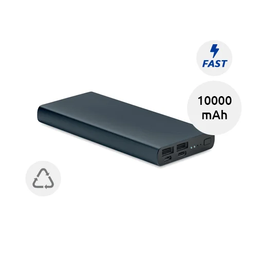 Power bank in alluminio riciclato da 10000 mAh