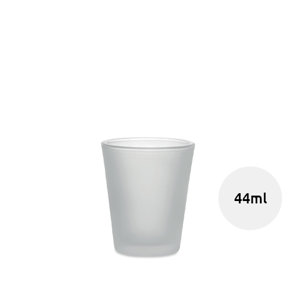 Bicchierino in vetro con finitura satinata da 44ml ideale per sublimazione