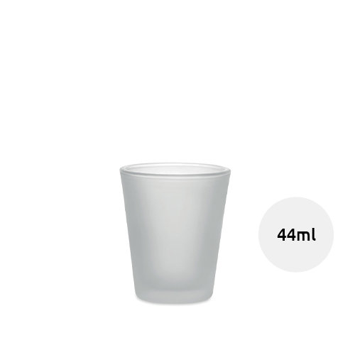 Bicchierino in vetro con finitura satinata da 44ml ideale per sublimazione