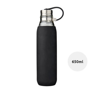 Borraccia in vetro e rivestimento in silicone da 650 ml con confezione regalo