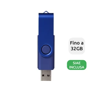 Chiavetta USB in plastica e alluminio tono su tono da 1GB a 32GB