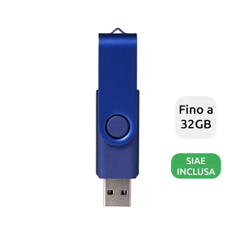 Chiavetta USB in plastica e alluminio tono su tono da 1GB a 32GB