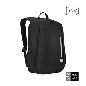 Zaino porta pc da 15,6" a marchio Case Logic e in poliestere riciclato con ampie tasche interne per pc e tablet e tasche esterne per borraccia