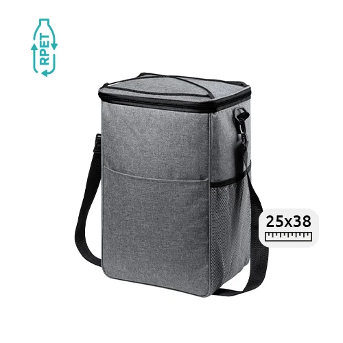 Borsa termica in RPET con set barbecue in acciaio inox 25×38×20cm