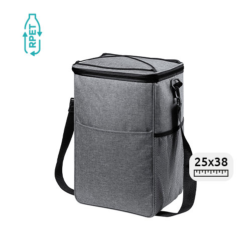 Borsa termica in RPET con set barbecue in acciaio inox 25×38×20cm