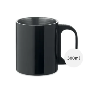 Tazza a doppio strato in acciaio inossidabile con manico in PP da 300ml