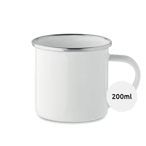 Tazzina Vintage in metallo da 200ml personalizzata in Sublimazione