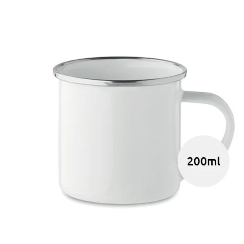 Tazzina Vintage in metallo da 200ml personalizzata in Sublimazione