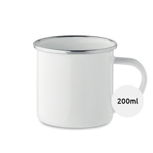 Tazzina Vintage in metallo da 200ml personalizzata in Sublimazione