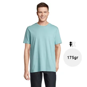 T-shirt da uomo colori assortiti a girocollo taglio moderno 100% cotone organico pettinato 175gr