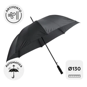 Ombrello antivento automatico 30” con manico dritto in EVA