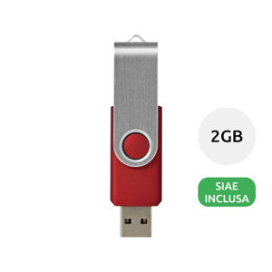 Chiavetta USB in plastica e alluminio in diverse colorazioni da 2 GB