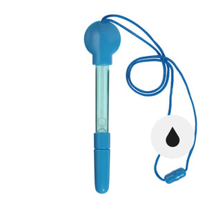 Penna con dispenser di bolle di sapone con cappuccio e refill nero