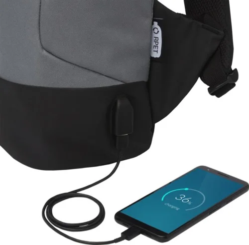 Zaino antifurto da 15'' in RPET con protezione RFID e porta USB