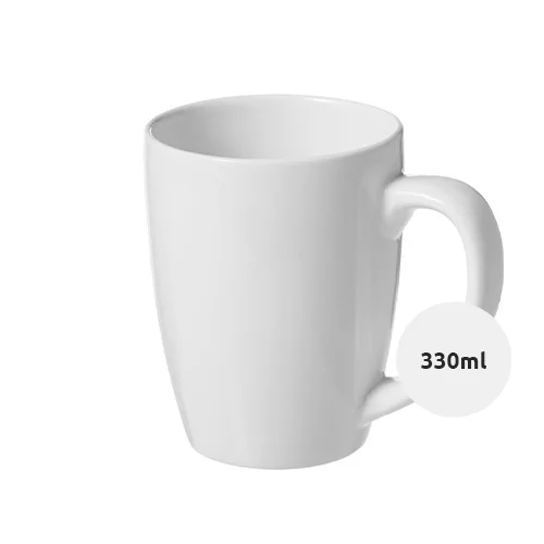 Tazza in ceramica bianca 330ml 84x110mm