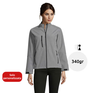 Giacca softshell da donna colori assortiti impermeabile e traspirante in poliestere 340gr
