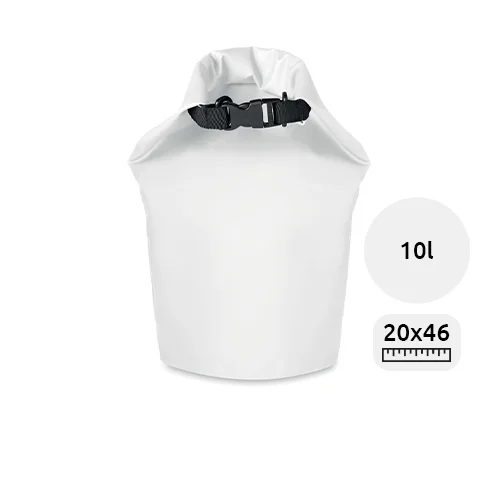 Sacca impermeabile in PVC in diverse colorazioni da 10L diametro 20cm x altezza 46cm