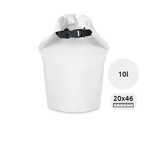 Sacca impermeabile in PVC in diverse colorazioni da 10L diametro 20cm x altezza 46cm