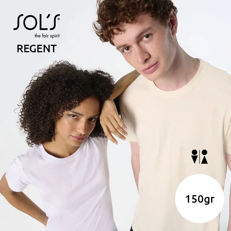 T-shirt SOL'S REGENT unisex colori assortiti a girocollo taglio regolare 100% cotone 150gr