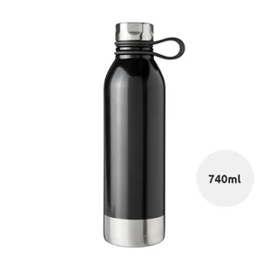 Borraccia in acciaio inox da 740 ml con tappo a vite e occhiello in silicone