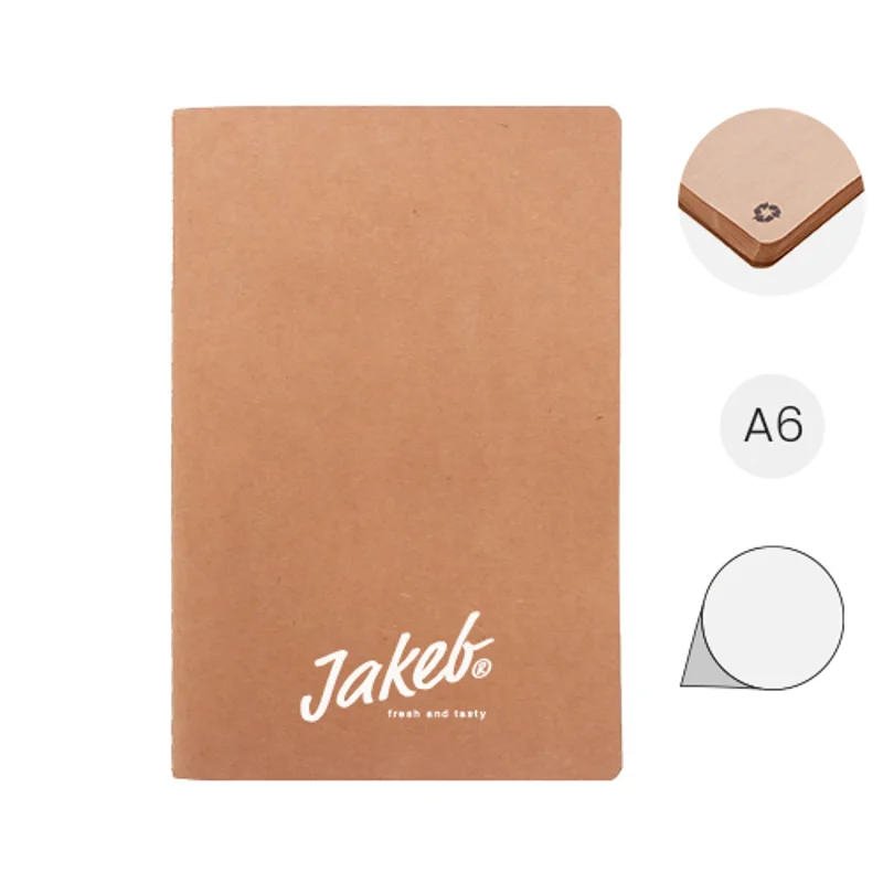 Block notes A6 copertina e 60 fogli neutri in carta kraft riciclata