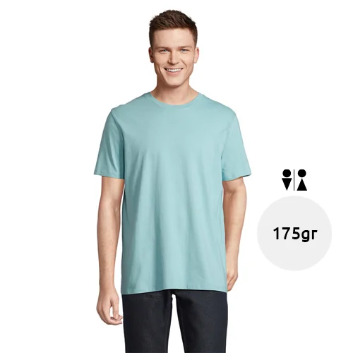 T-shirt da uomo colori assortiti a girocollo taglio moderno 100% cotone organico pettinato 175gr