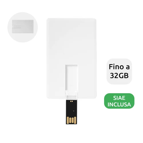 Chiavetta USB a forma di carta di credito da 1Gb a 32GB